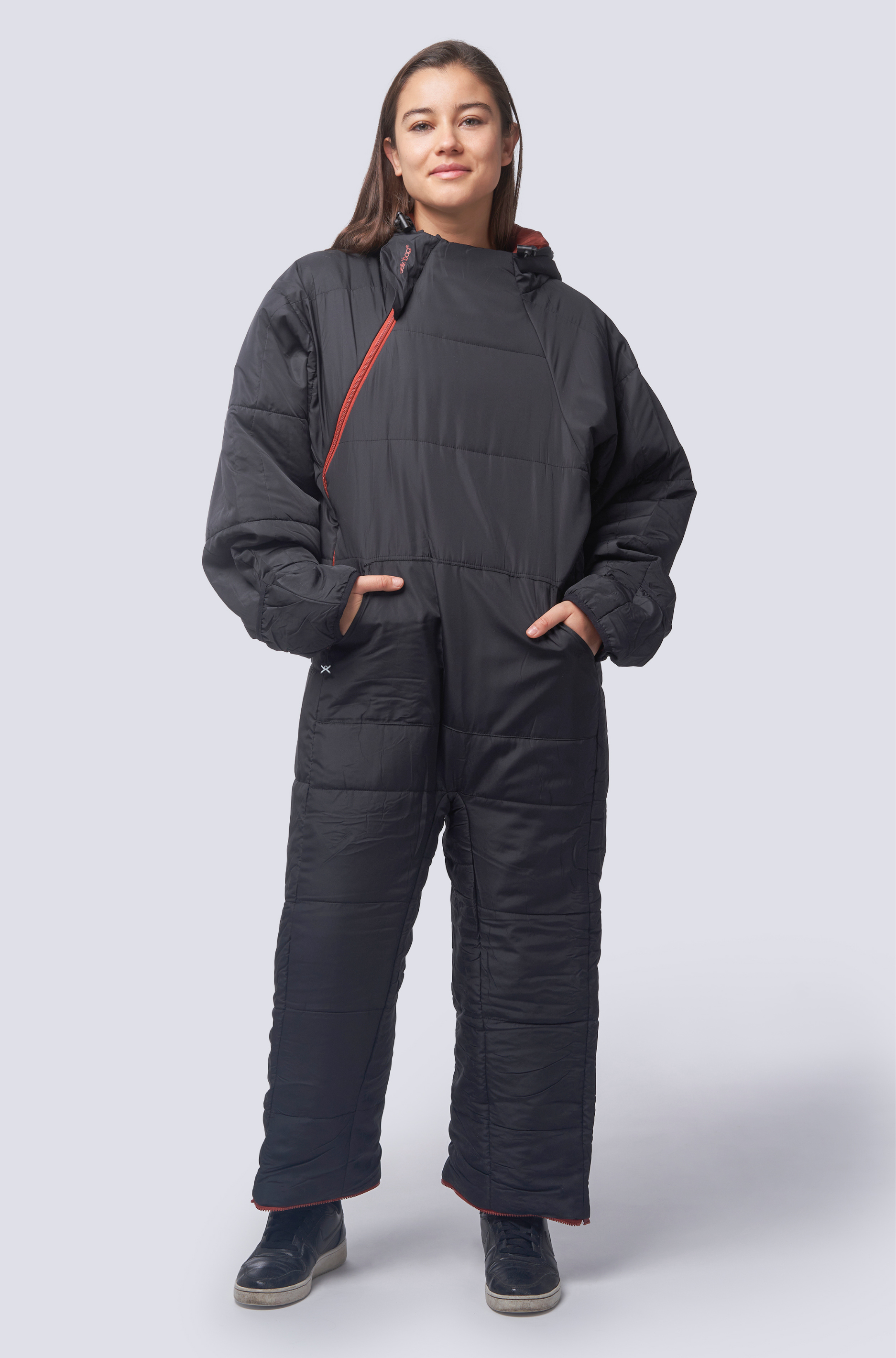 Selk'bag Lite Recycled Wearable Sleeping Bag I Black Terracotta
