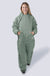Woman wearing the selk'bag wearable sleeping bag